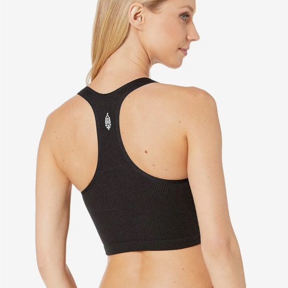 Free People Movement Free Throw Ribbed Crop Top XS Black - Picture 5 of 5